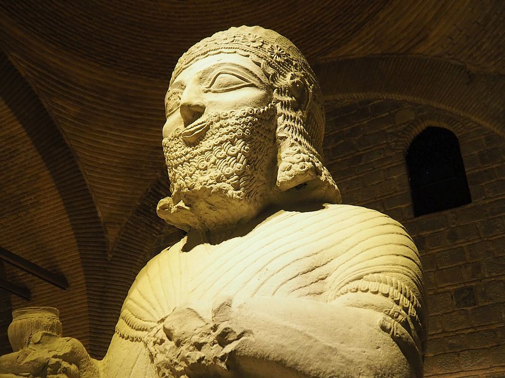 Display of Assyrian King Mutallu statue in Ankara's Museum of Anatolian Civilizations, emphasizing the museum's historical depth.
