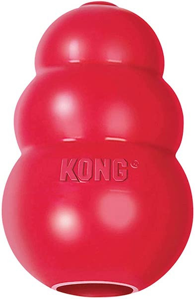 Kong stuffable dog toy with alt text Kong Classic dog toy for calming anxious dogs