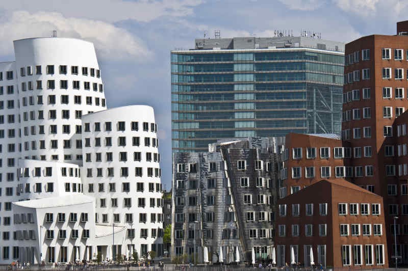Konigsallee street in Dusseldorf, Germany, known for luxury shopping