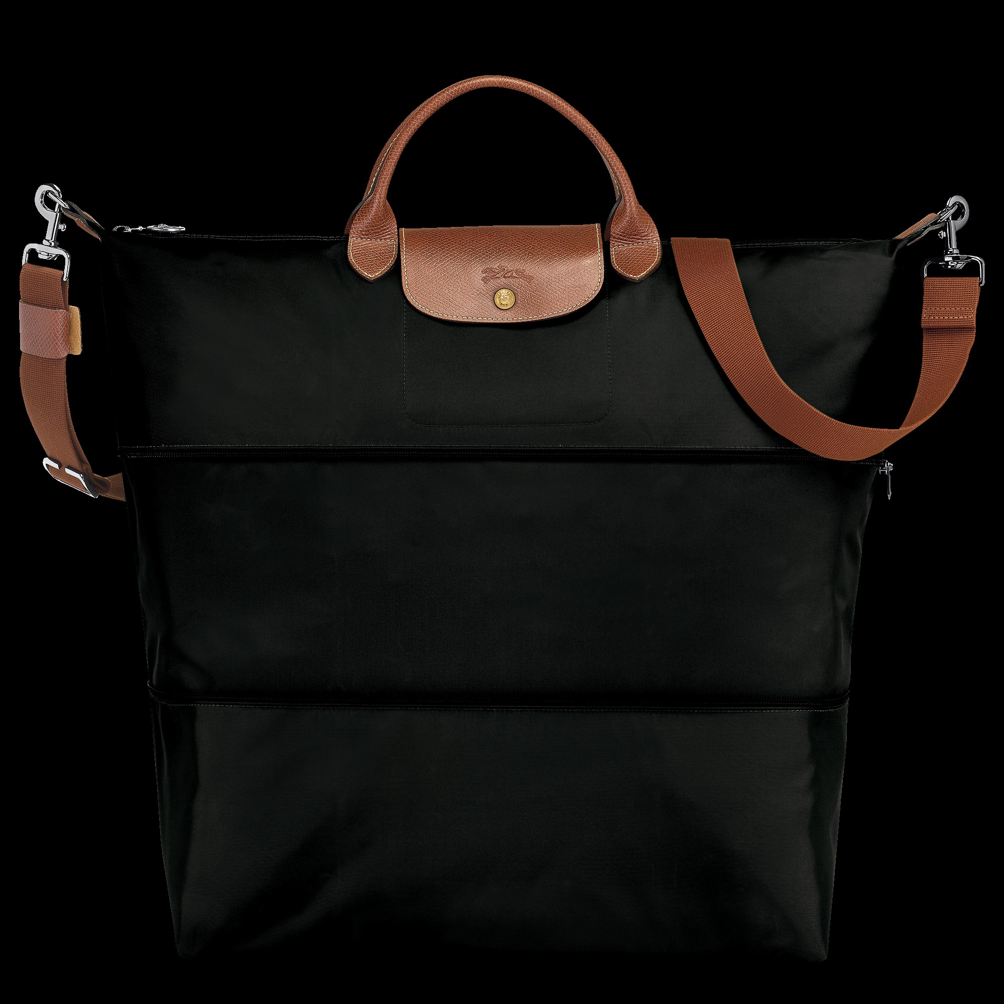 Longchamp expandable travel bag in black