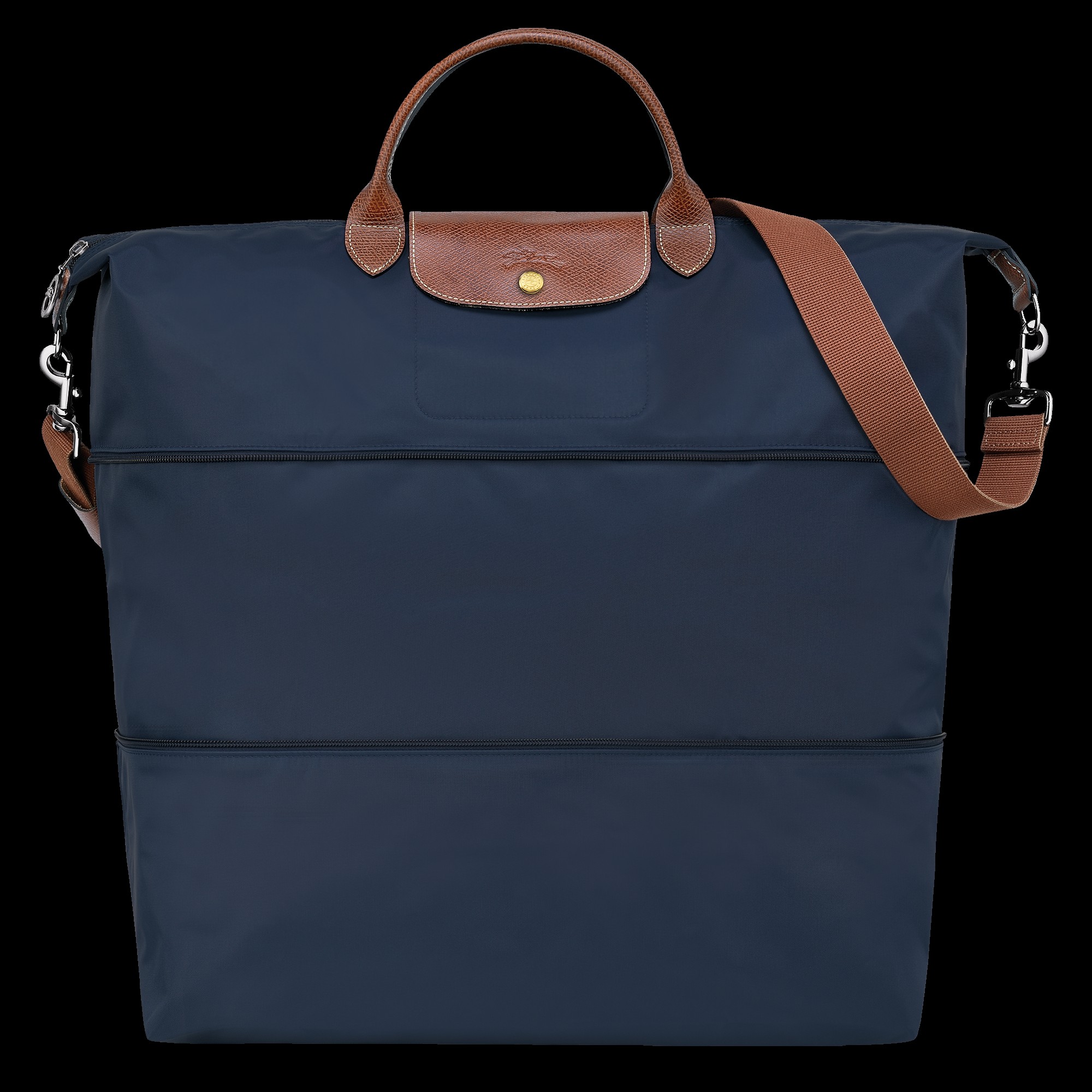 Longchamp expandable travel bag in navy