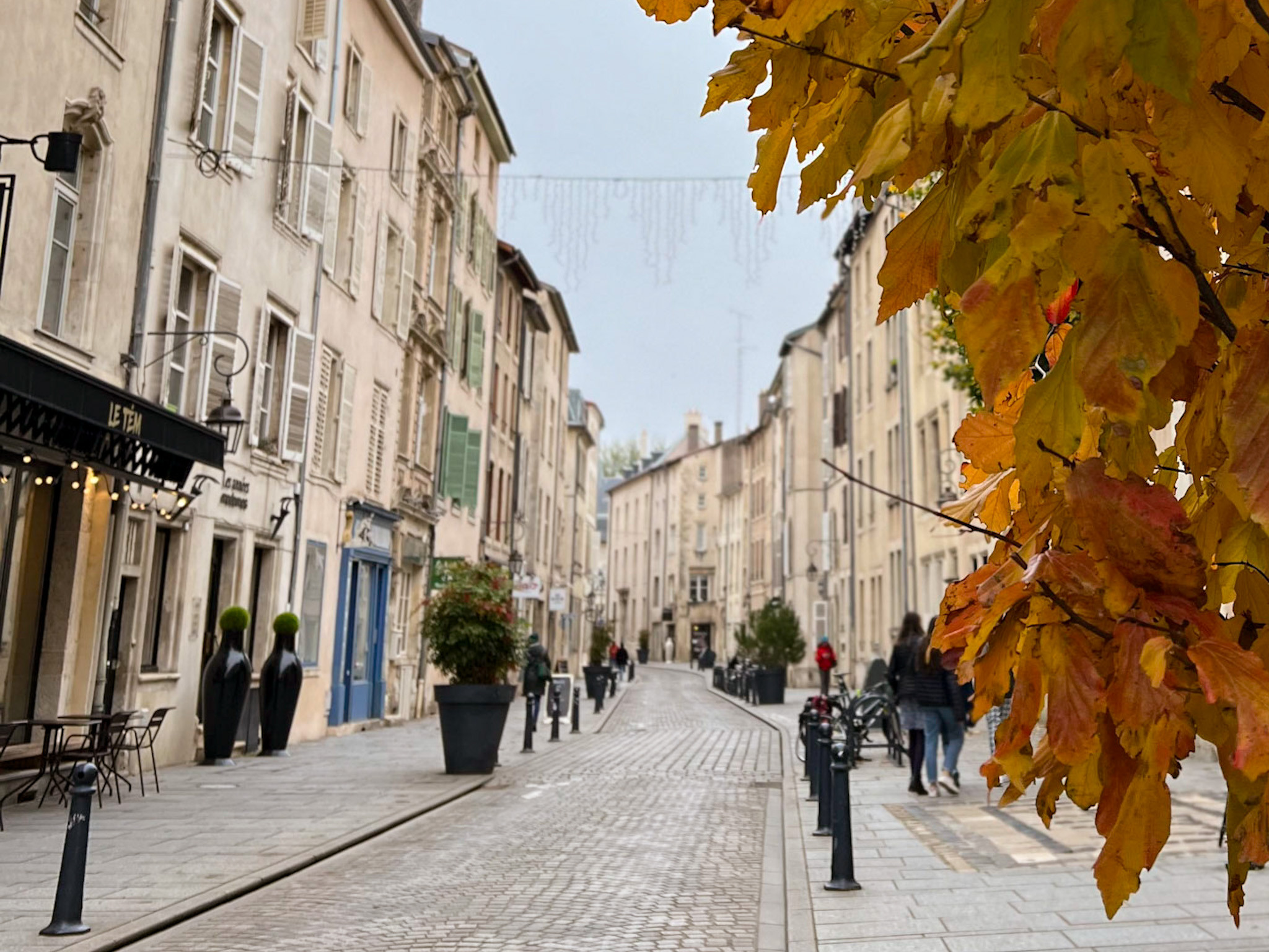 La Grande Rue in Nancy's Old Town, showcasing its historic buildings and charming atmosphere