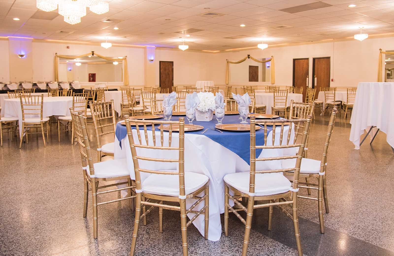 The Lafayette Ballroom: The Lafayette Ballroom, perfect for a smaller gathering, and can seat up to 200 people. With on-room restrooms, a bar area, and access from the first floor.