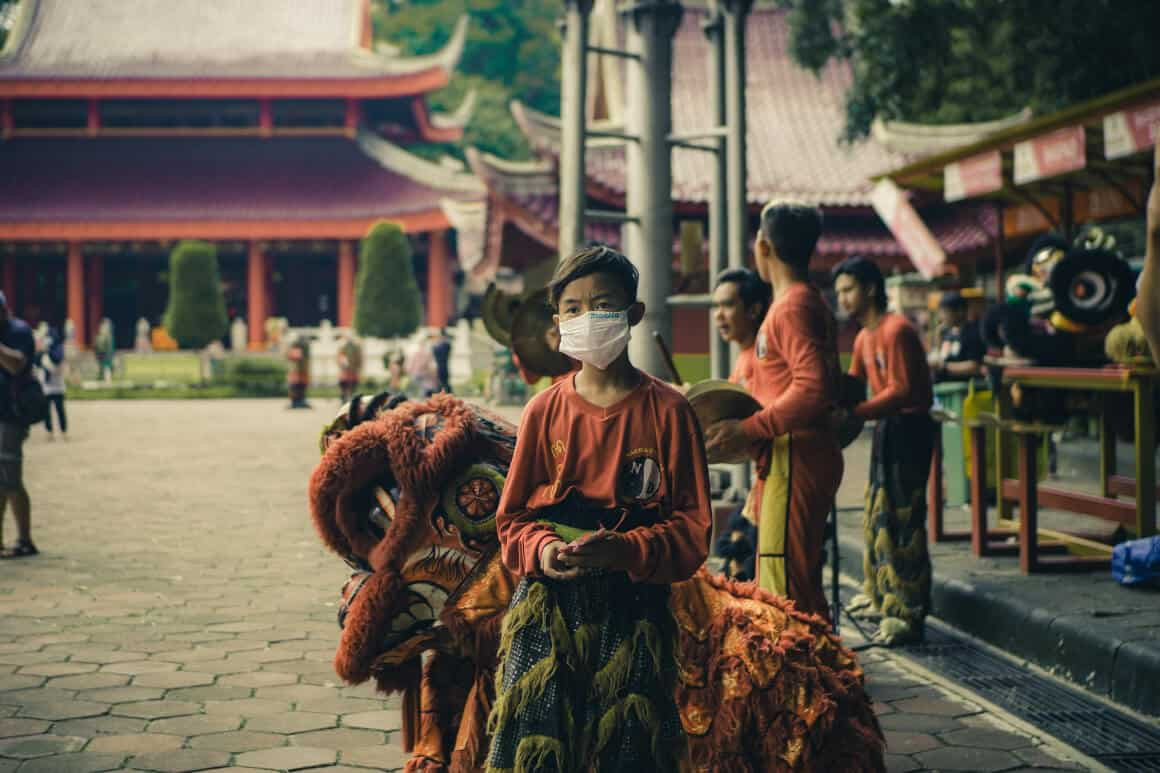 Lion Dance in Indonesia, symbolizing the gradual recovery of tourism
