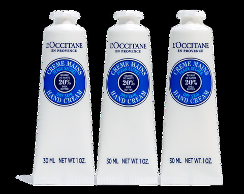 L'Occitane hand cream for hydrating skin during travel