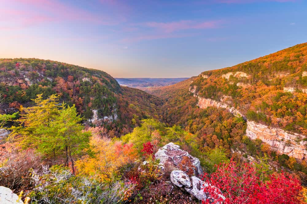 Dramatic rock formations on Lookout Mountain