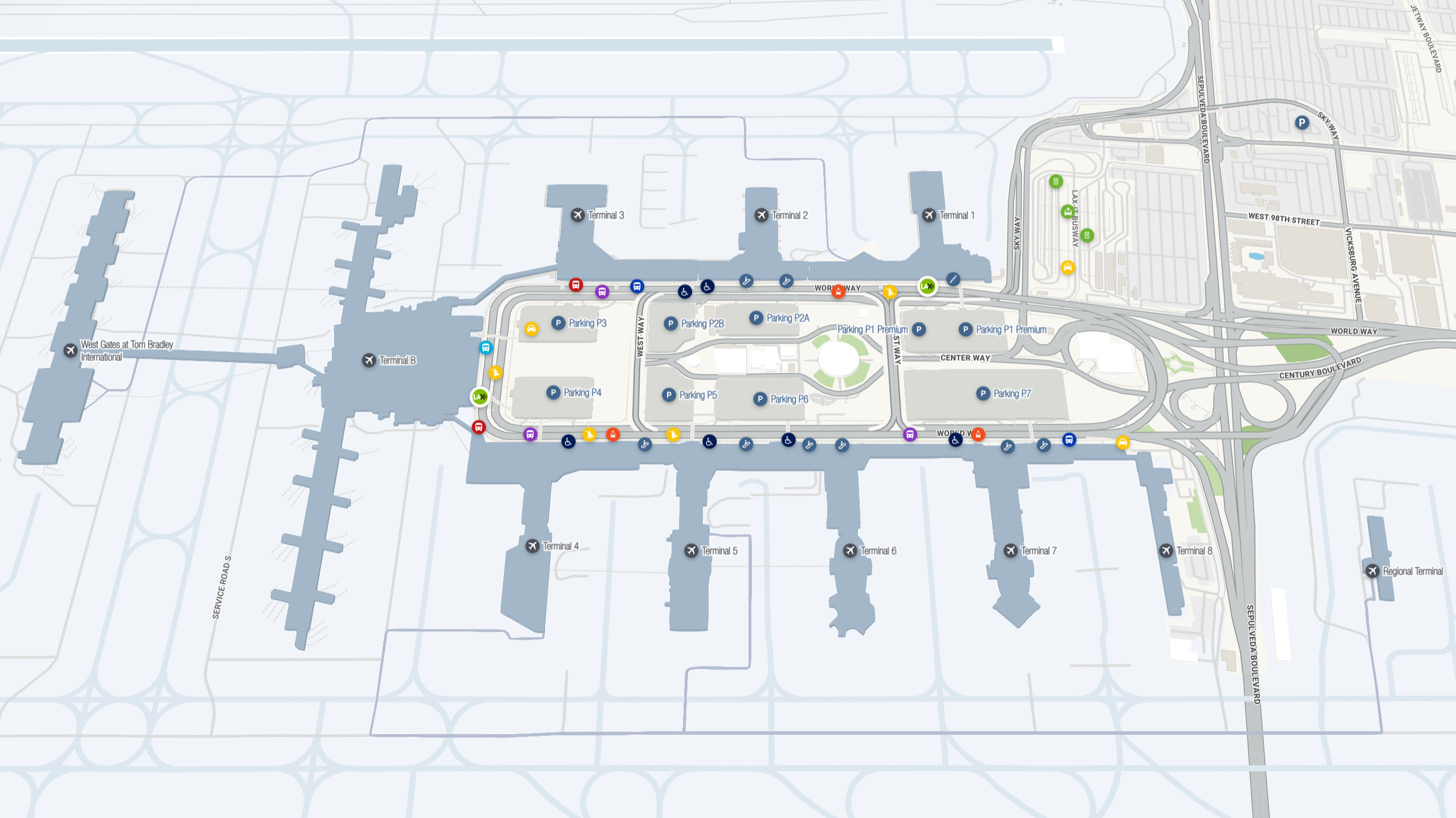 Los Angeles International Airport Map