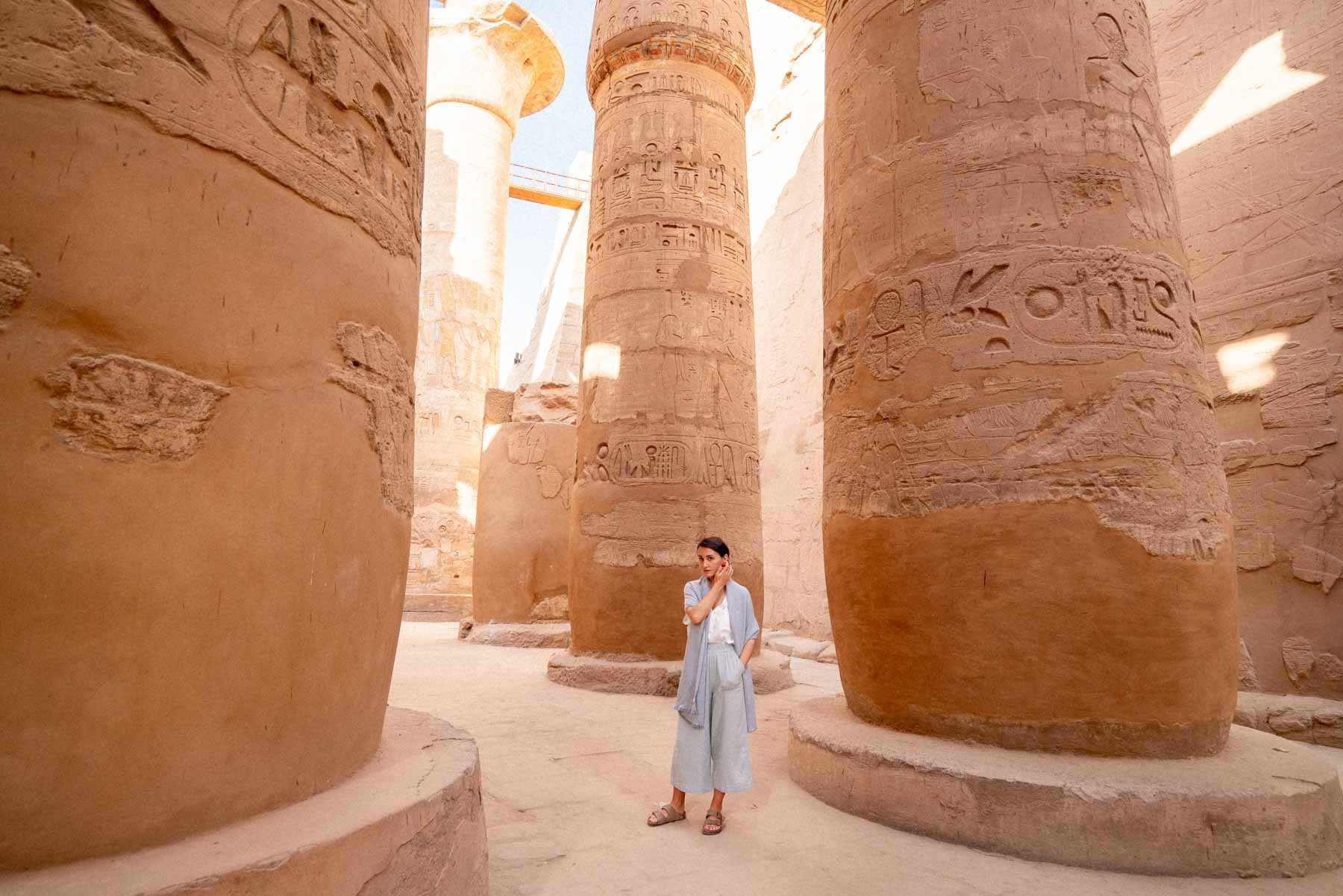 Luxor Temple at night, illuminated ancient site