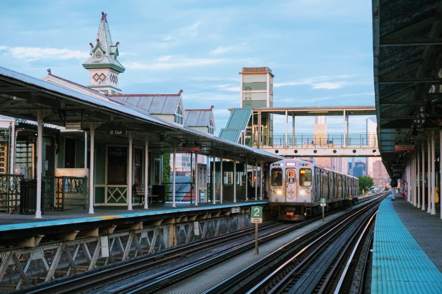 CTA train in Chicago
