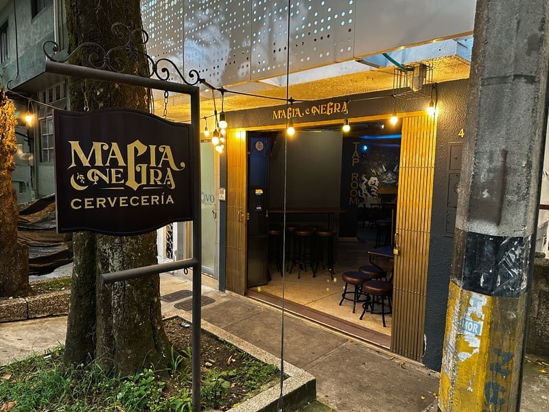 Magia Negra Cerveceria storefront in Envigado Medellin