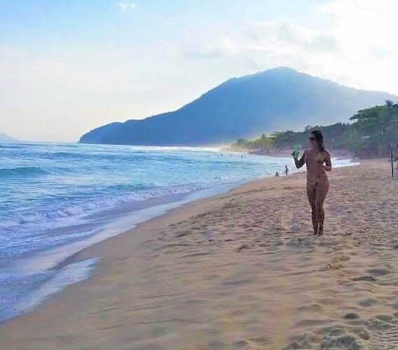 Maresias beach in São Sebastião, Brazil, known for its surfing conditions