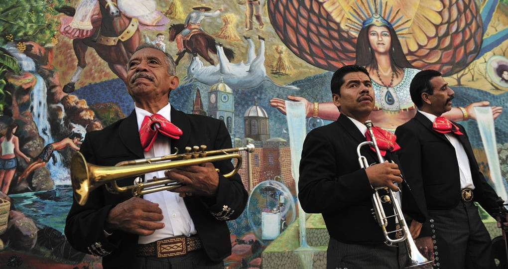 Mariachi band playing in Mexico City