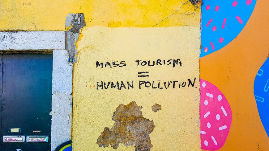 Protest against mass tourism