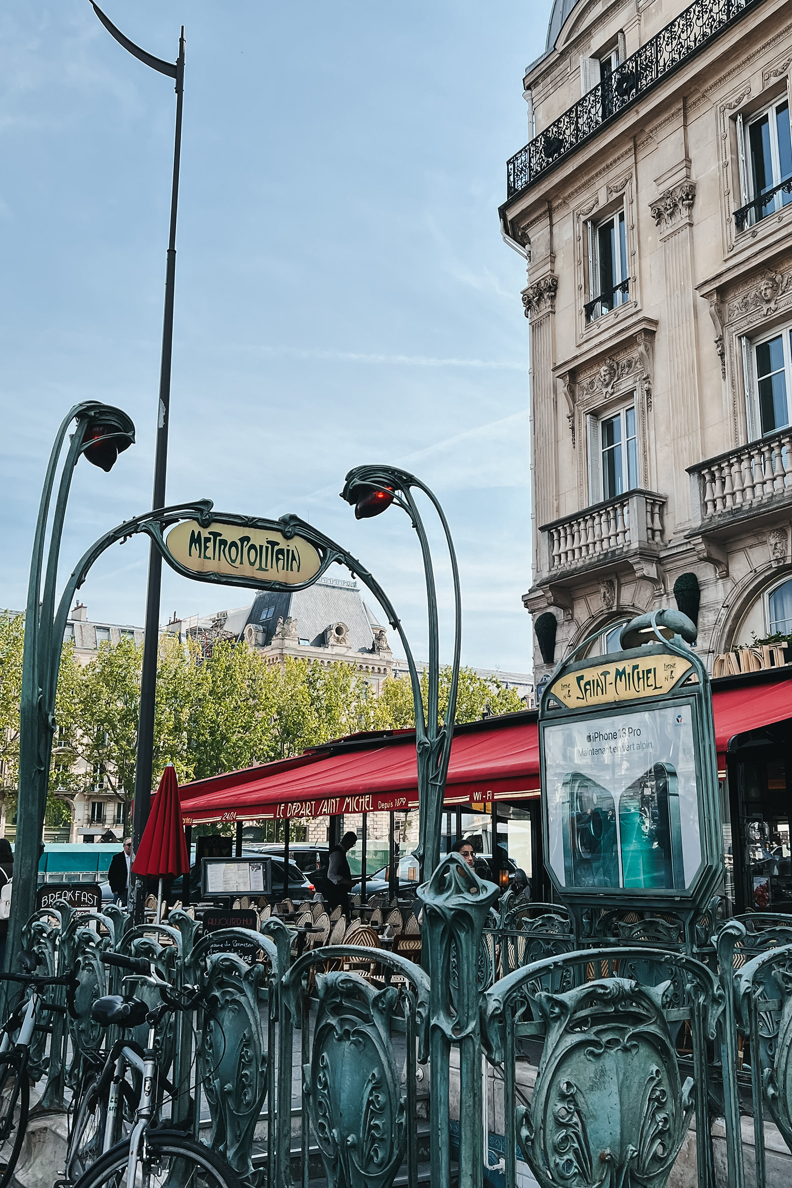 Paris metro entrance for tourists