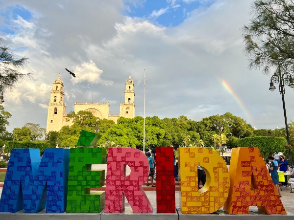 Merida sign Yucatan Mexico