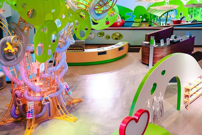 The Mighty Children's Museum's colorful and interactive exhibits, encouraging playful learning for children