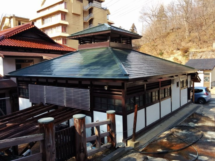 Naruko Onsen village nestled in the mountains of Miyagi