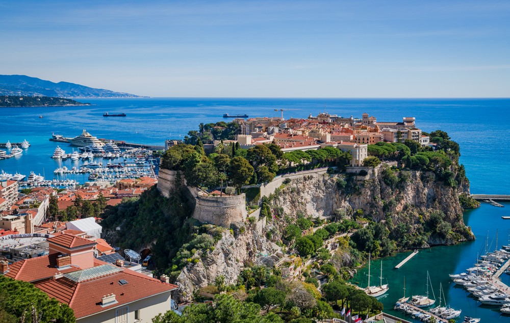 Monaco-Ville featuring narrow alleyways and vibrant facades