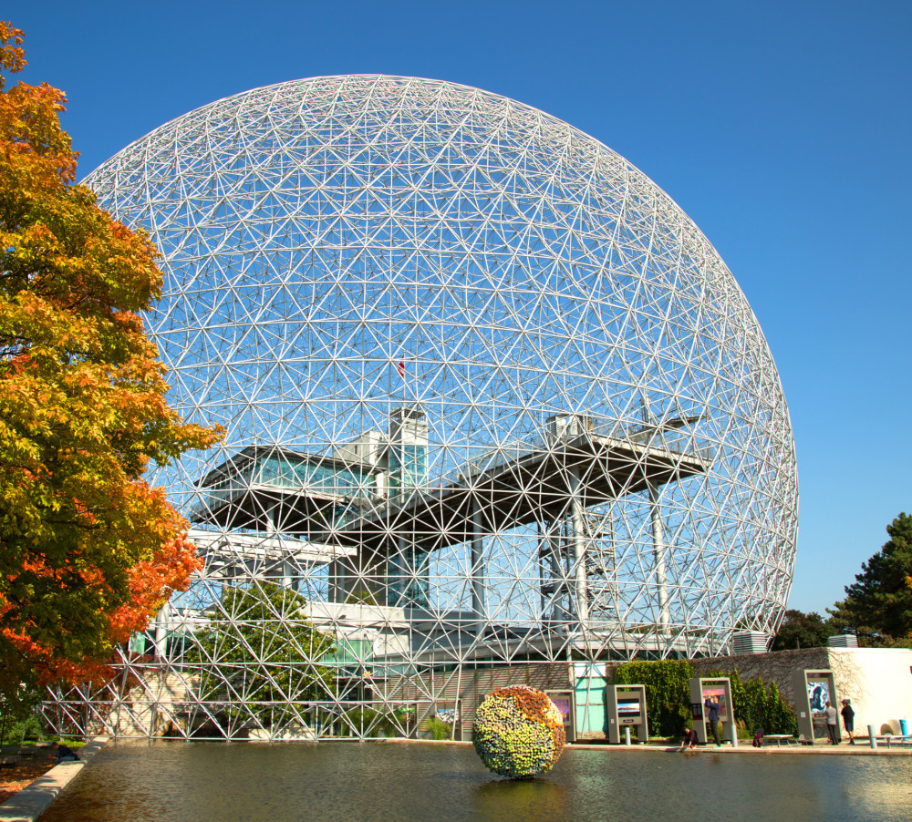 The Biosphere of Montreal is a distinctive architectural landmark