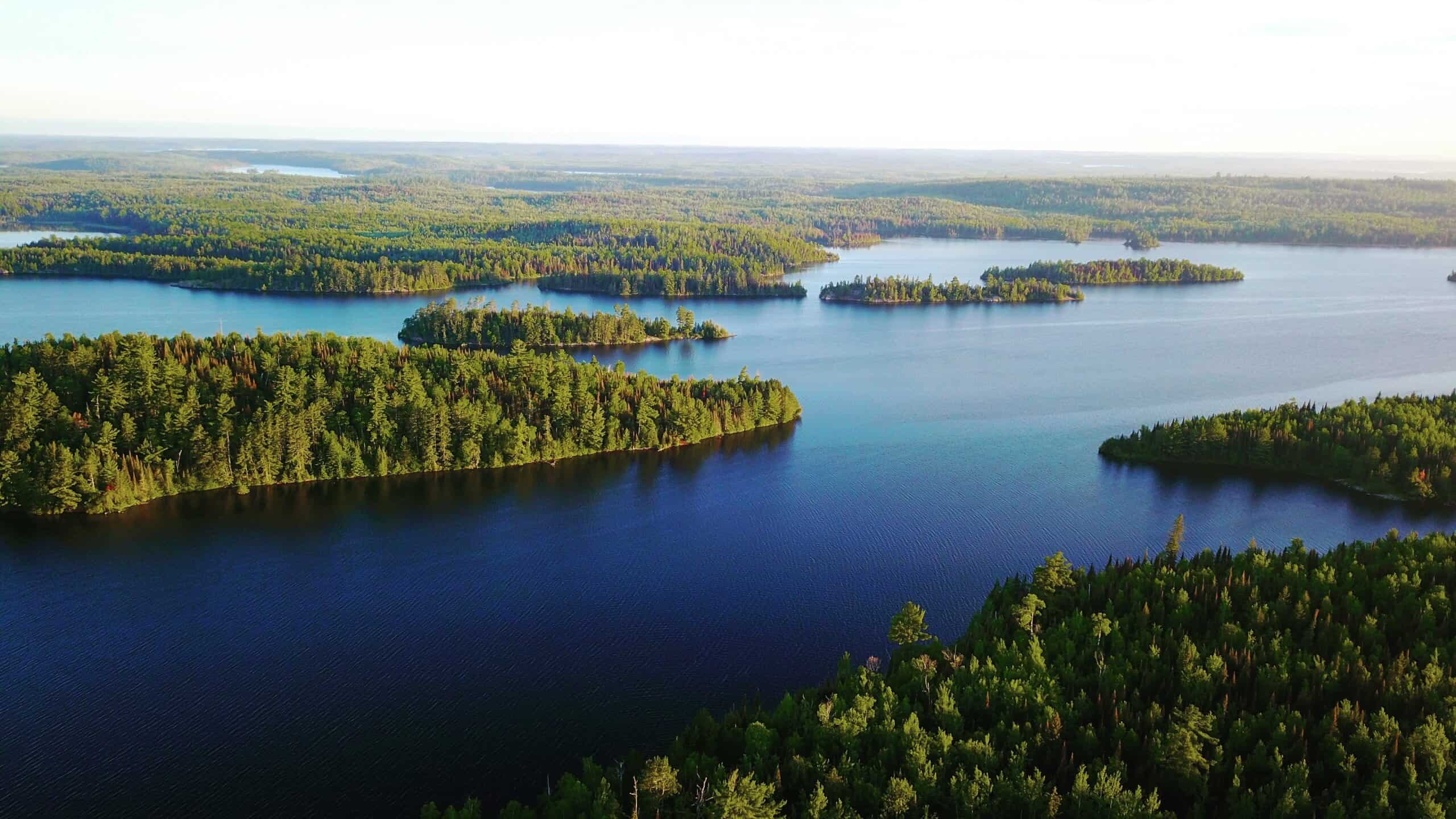 View of Moose Lake in Ely, Minnesota