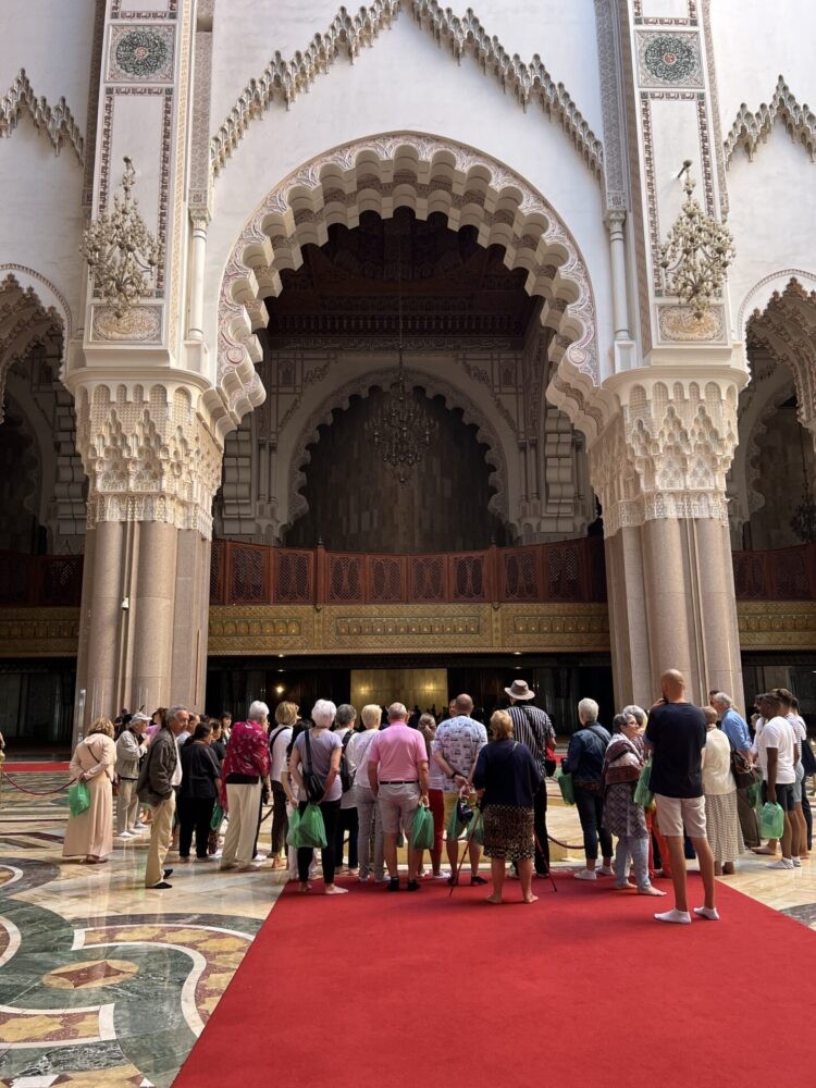 Exterior view of Hassan II Mosque in Casablanca