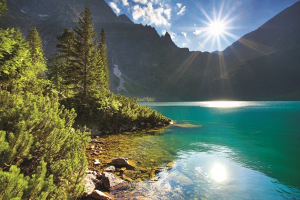 Morskie Oko in Małopolska Voivodeship, with the Tatra Mountains, offers Poland's most visited sites, stretching from snowy peaks to rugged uplands.