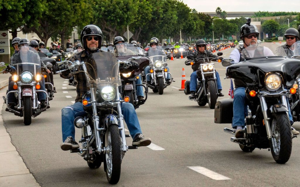 group of motorcyclists for bike week