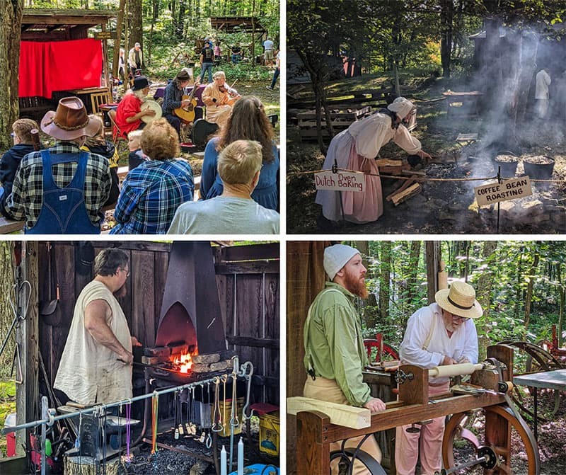 Mountain Craft Days in Somerset features 125 crafts persons, artisans, and entertainers interpreting the rural folkways of western Pennsylvania.