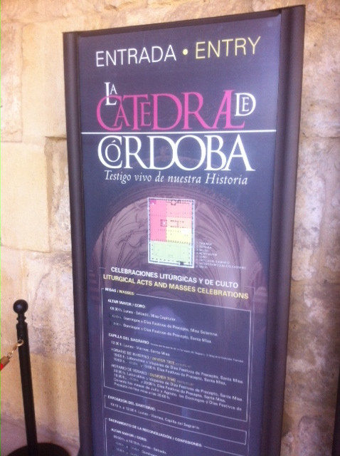 Brochures from 1981 and 1995 showcasing the changing representation of the Cordoba Mosque-Cathedral