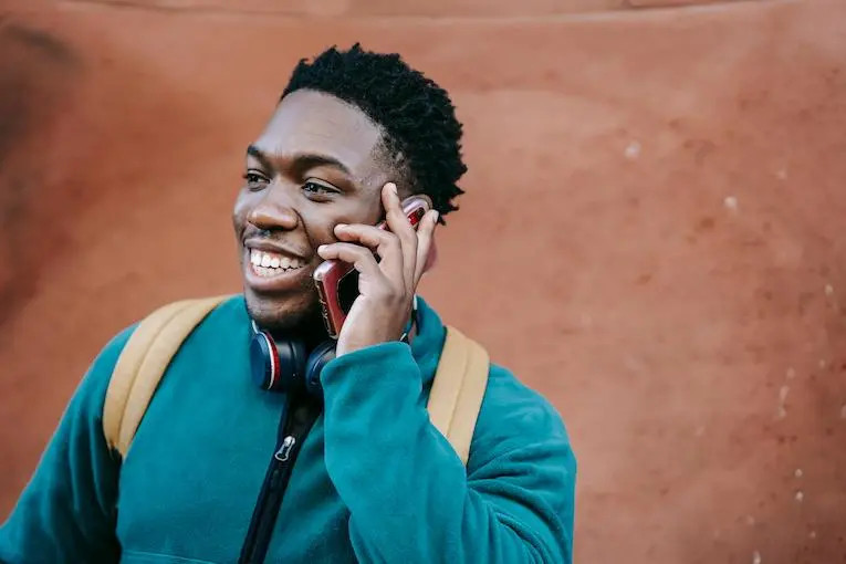 Talking on the phone while walking