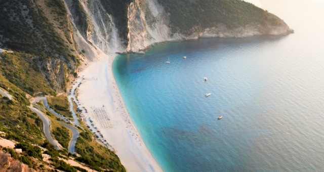 Myrtos beach in Kefalonia