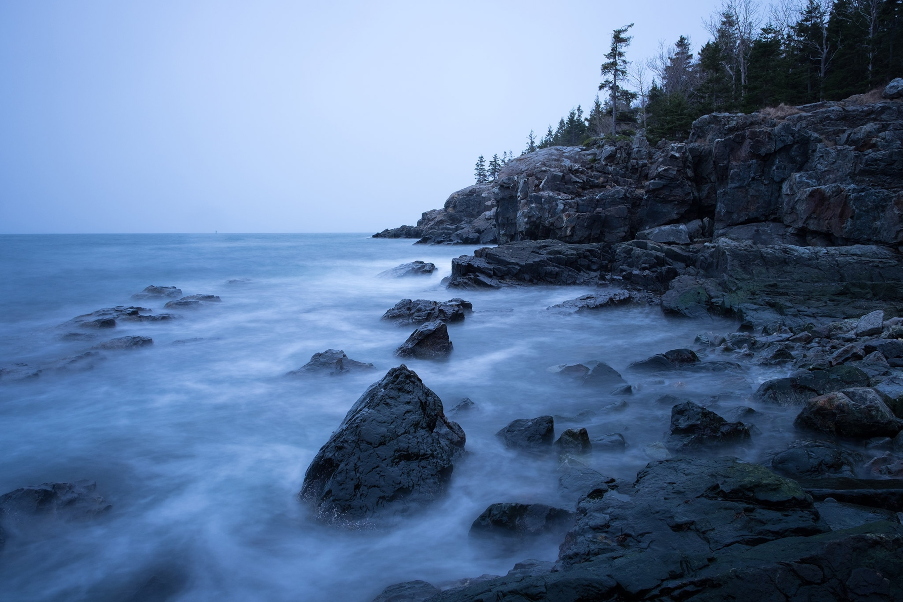 Schooner Head at dusk in Acadia National Park