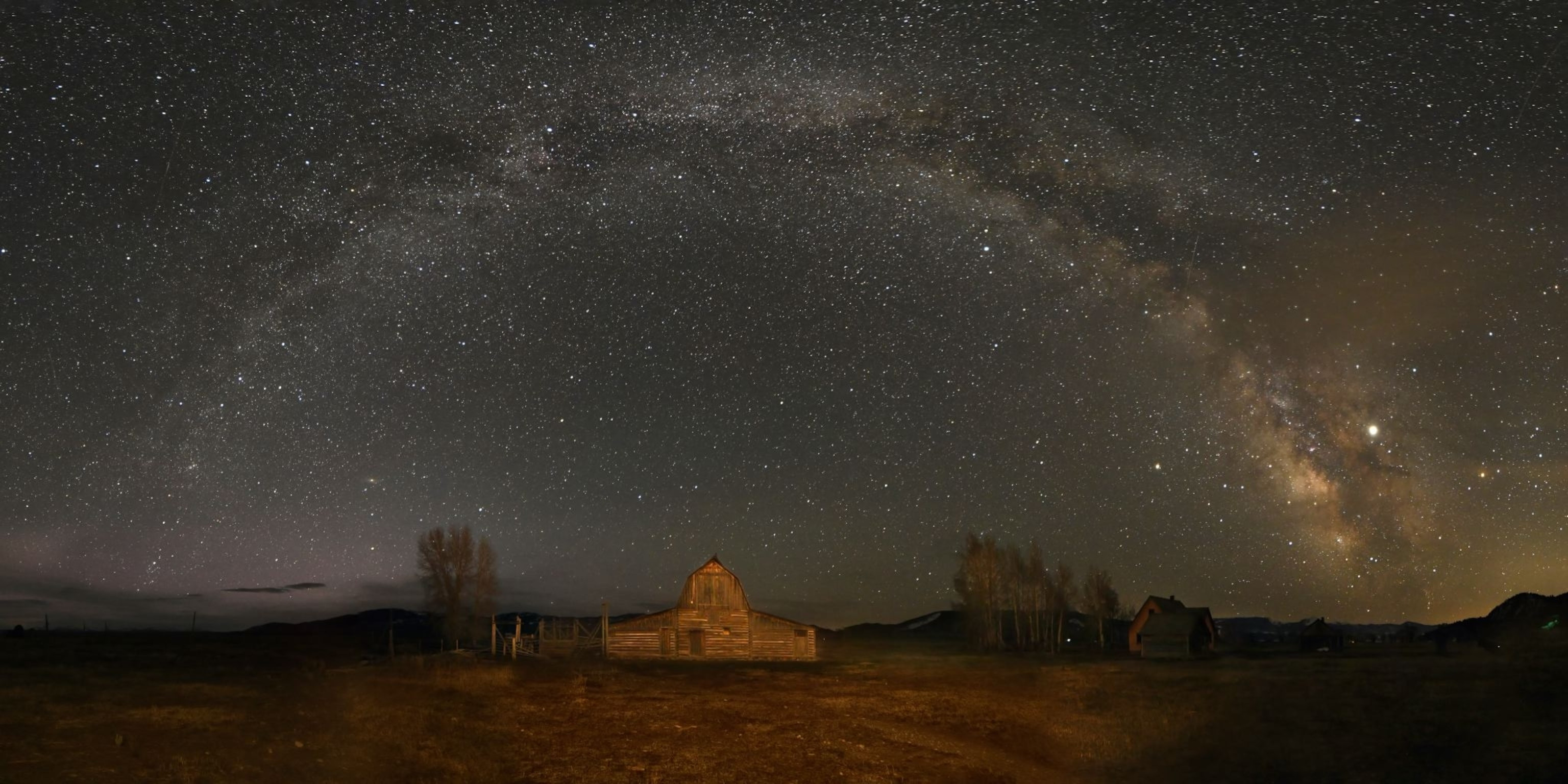 Milky Way over Grand Teton National Park's Moulton Barn, Wyoming, USA