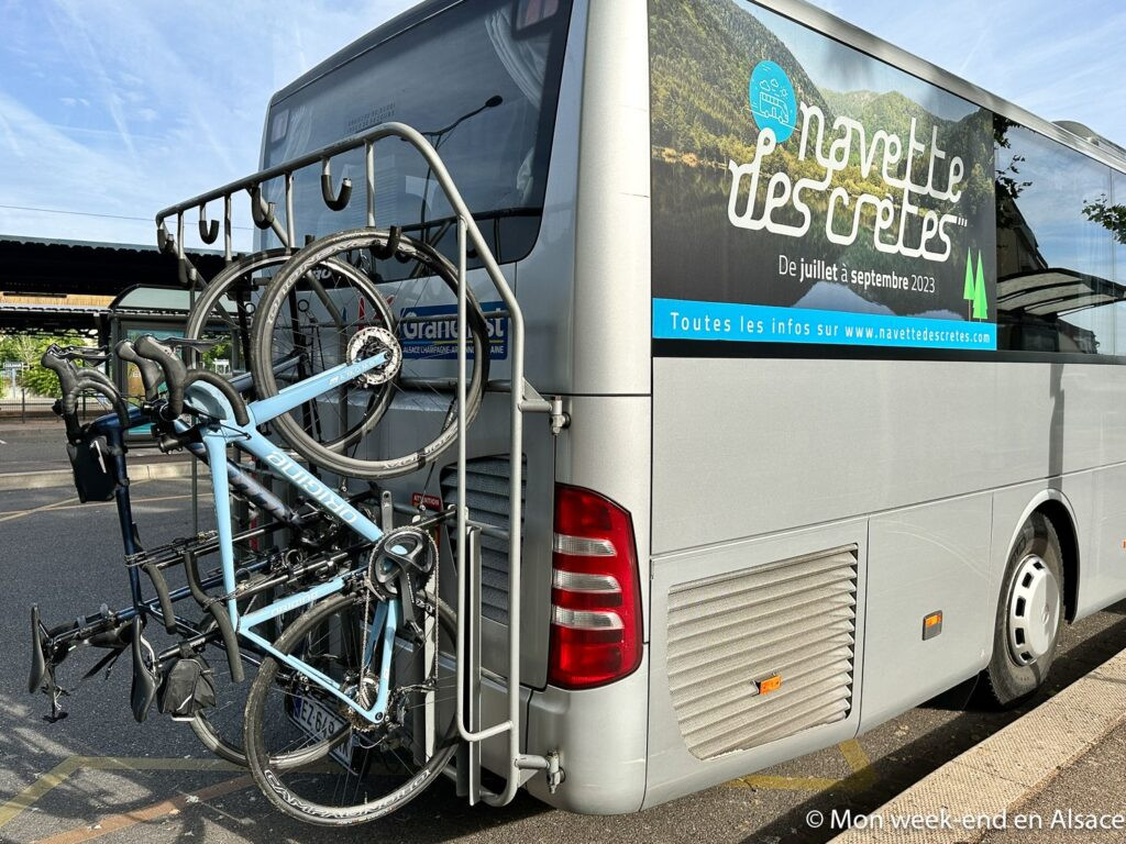 Shuttle bus on the Route des Crêtes, Vosges mountains