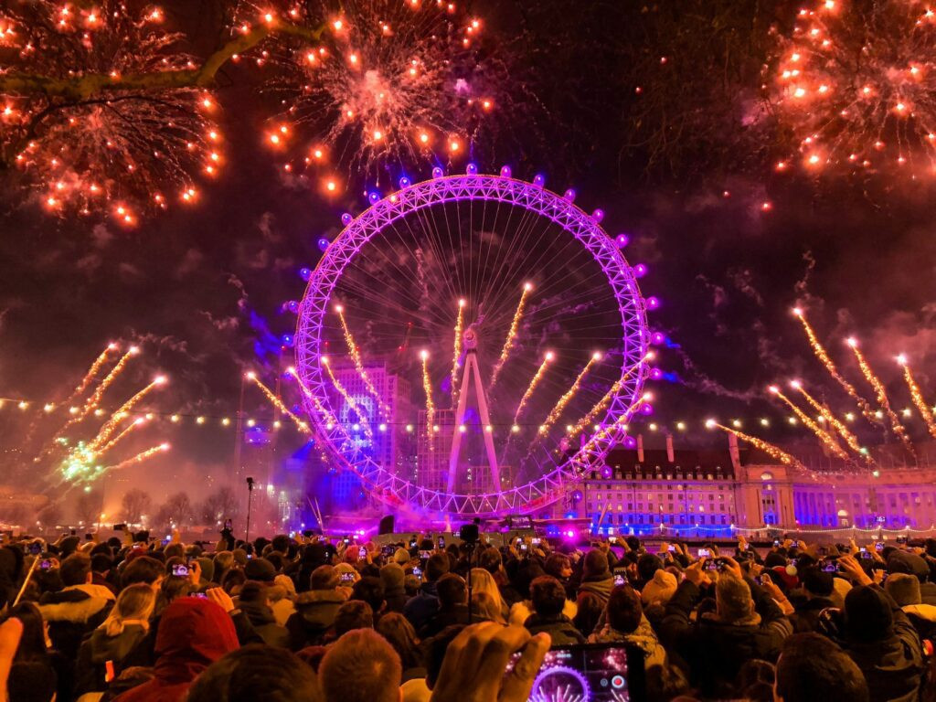 New Year's Eve Fireworks near London Eye