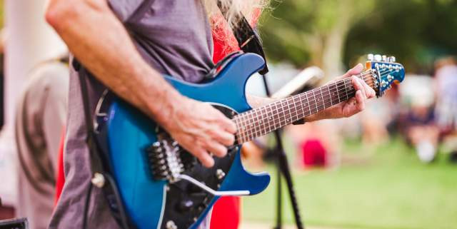 Outdoor summer concert at Port Warwick in Newport News