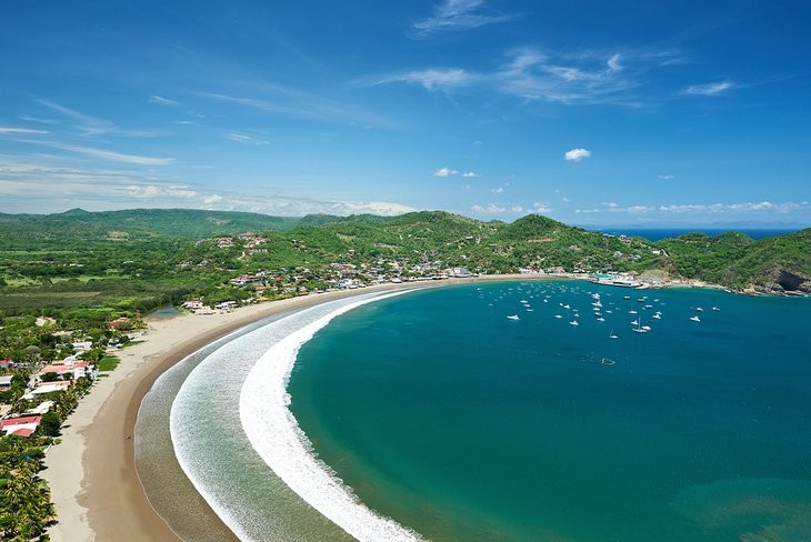 Colorful buildings and vibrant atmosphere of San Juan del Sur on Nicaragua's Emerald Coast