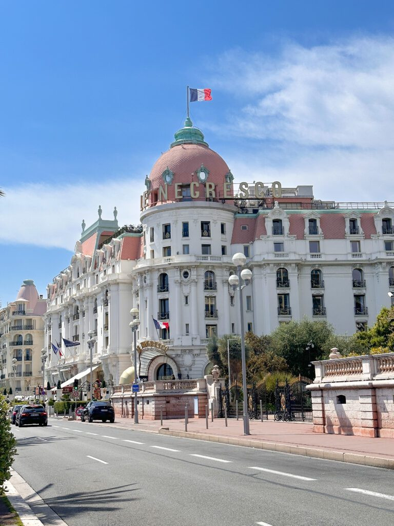 Le Negresco exterior full view in Nice, France