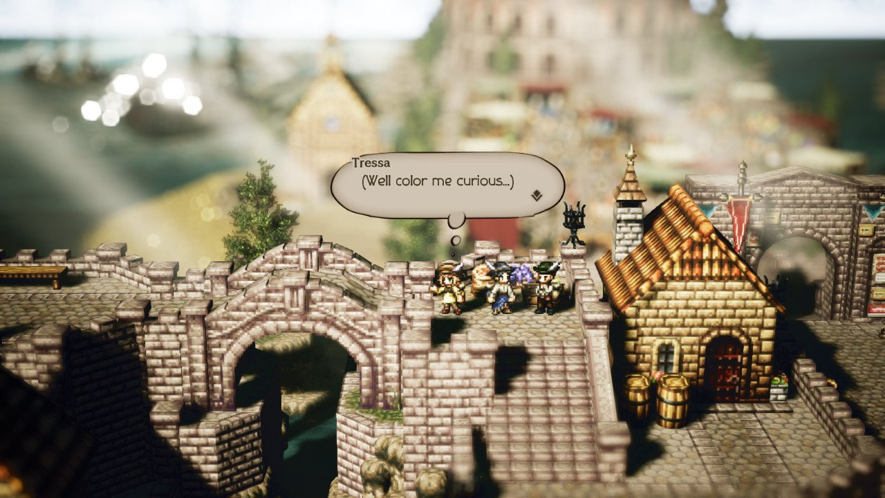 The unique HD-2D visuals of Octopath Traveler