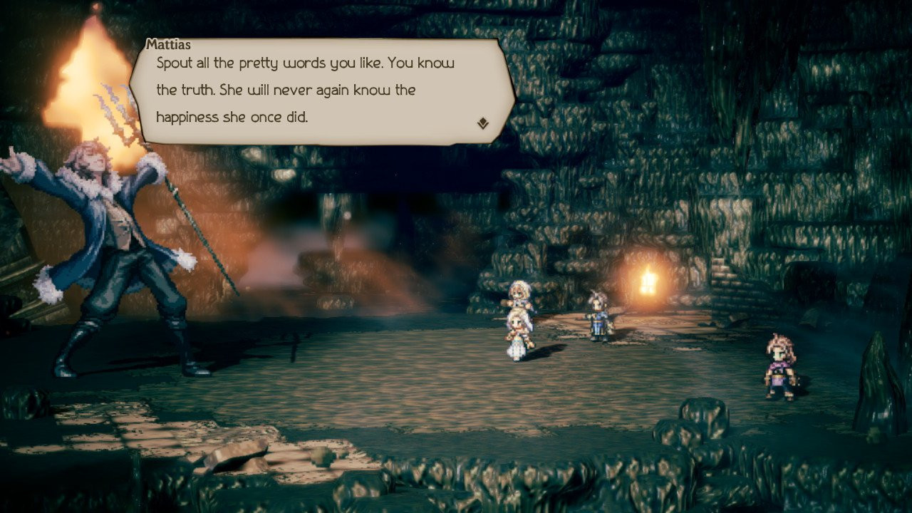 Strategic combat in Octopath Traveler