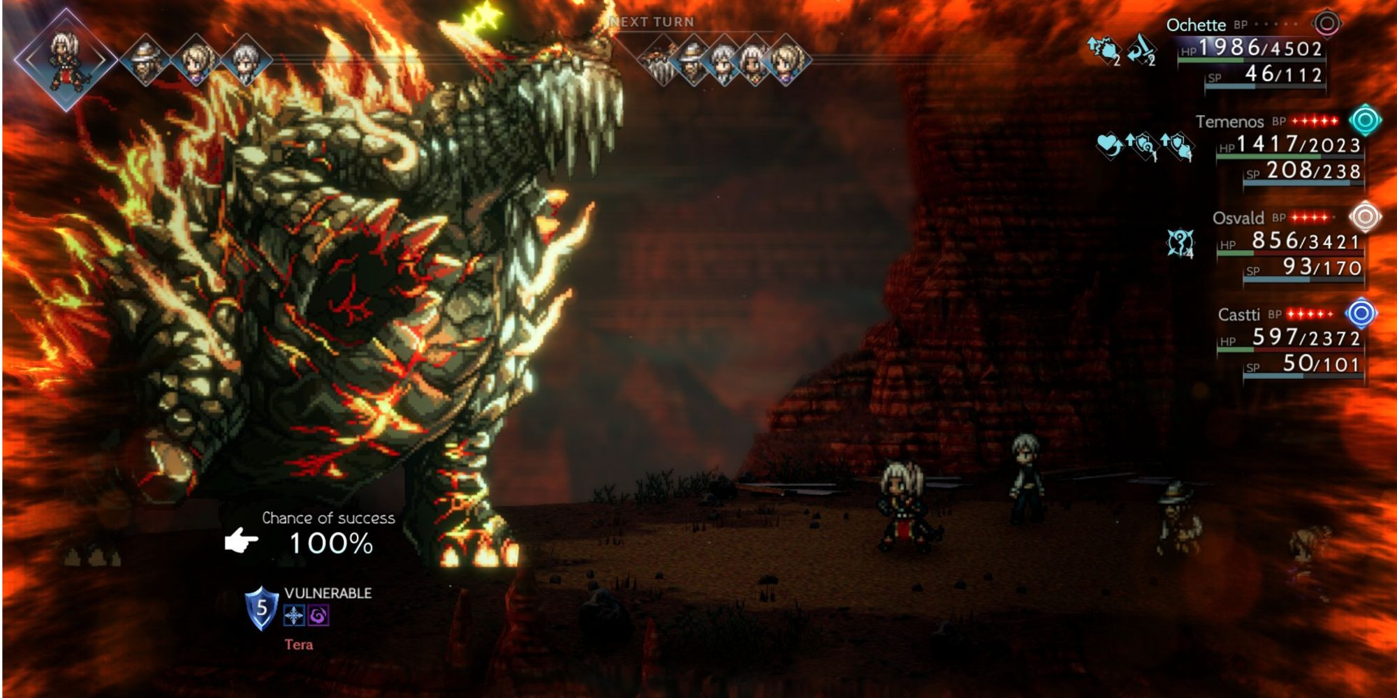 Octopath Traveler 2 - Capturing Tera in battle