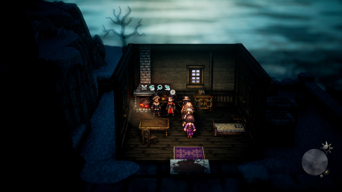 A retired scholar in Octopath Traveler 2, available during the day to purchase or steal from