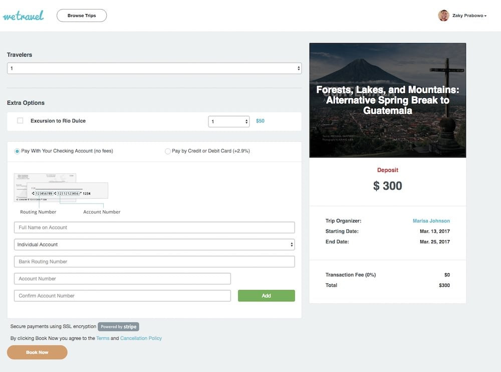 Traveler Sign Up