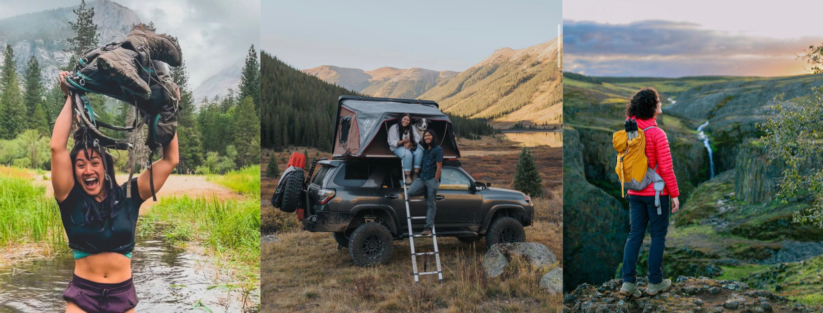 Pictures of people in the outdoors