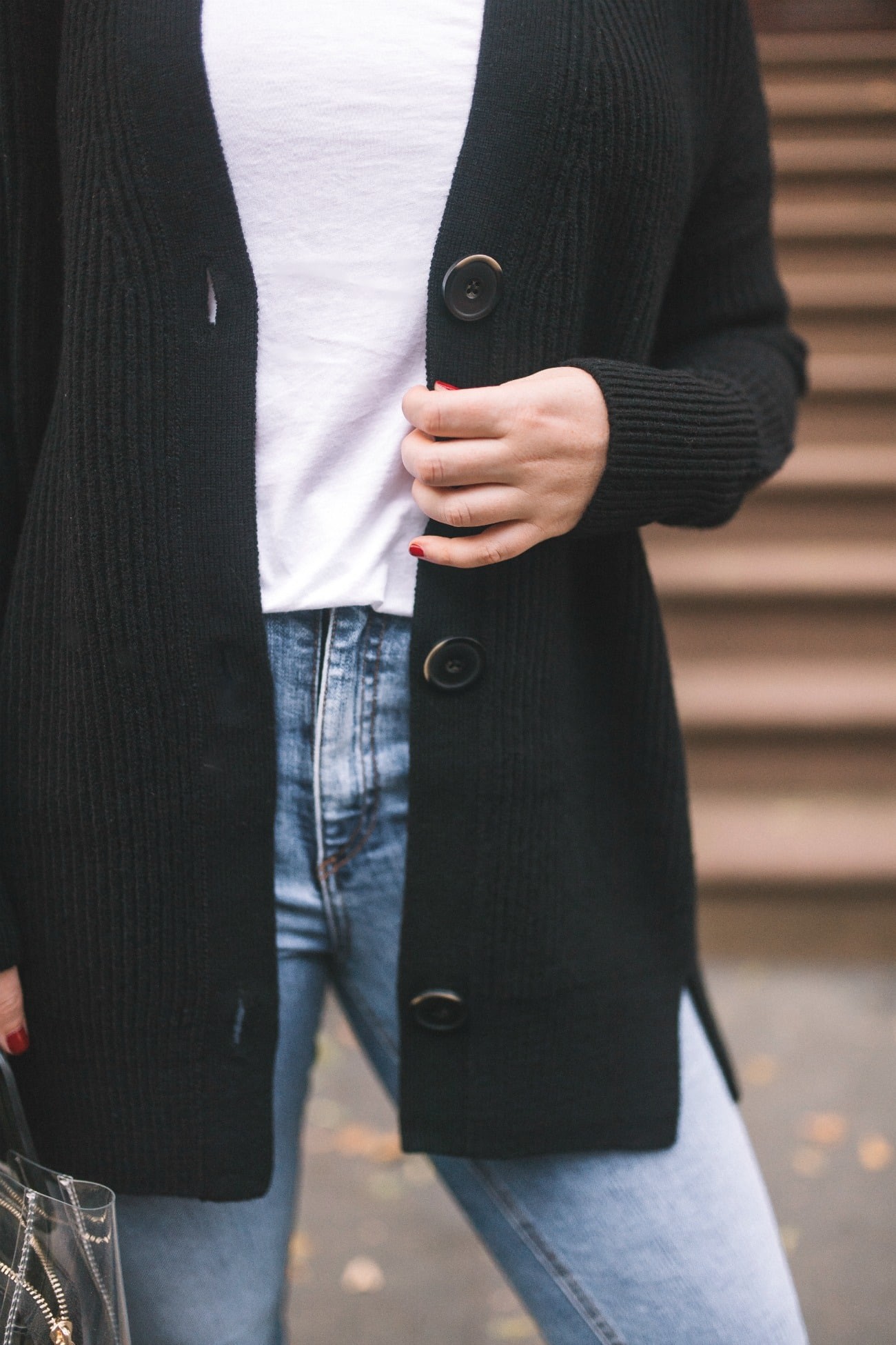White Company Boyfriend Cardigan
