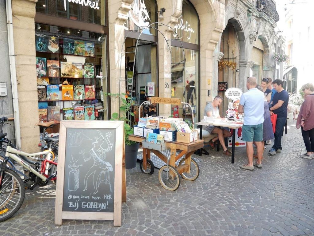 Comic books shop in Leuven Belgium