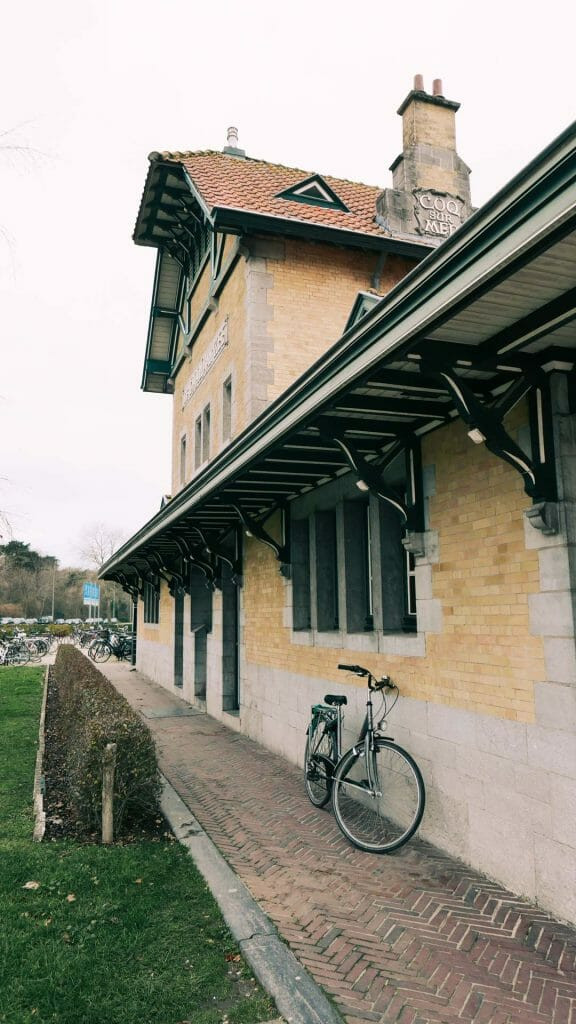 Coastal tram station in De Haan