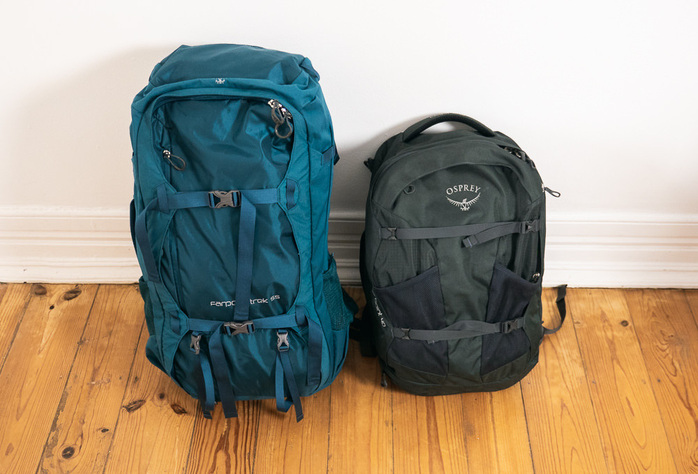 Osprey Farpoint 40 and Trek 55