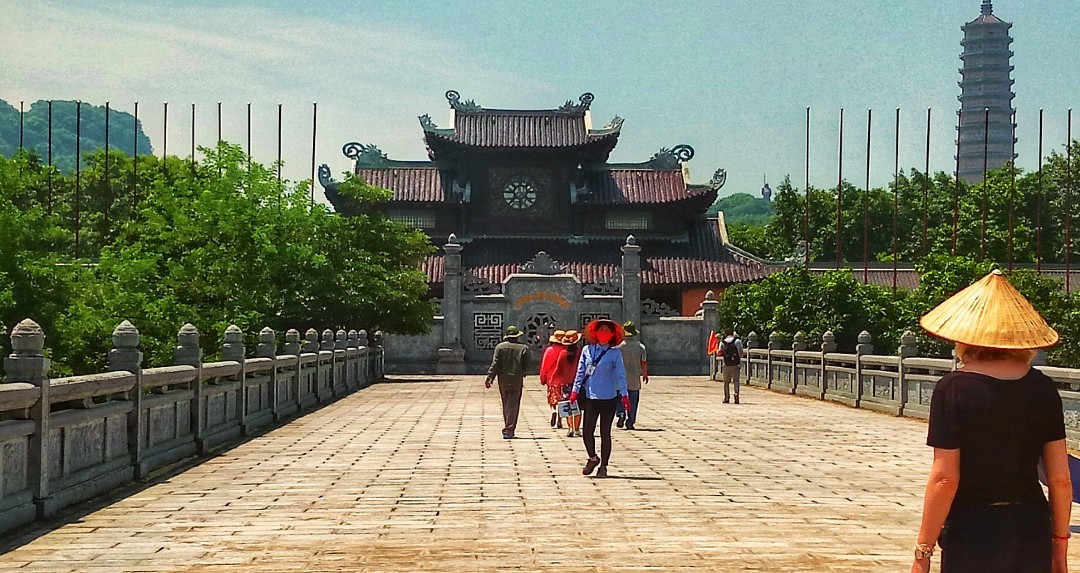 The three-portal entry gate to Bai Dinh Pagoda