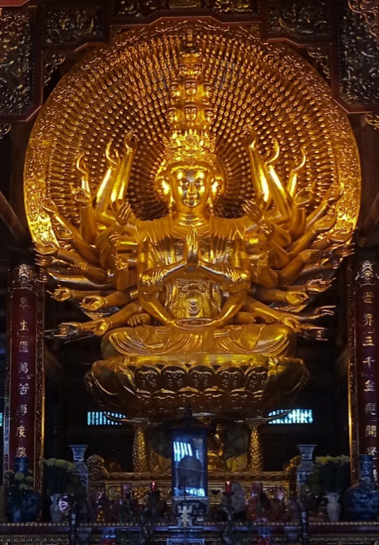 Interior of Bodhisattva Temple at Bai Dinh Pagoda